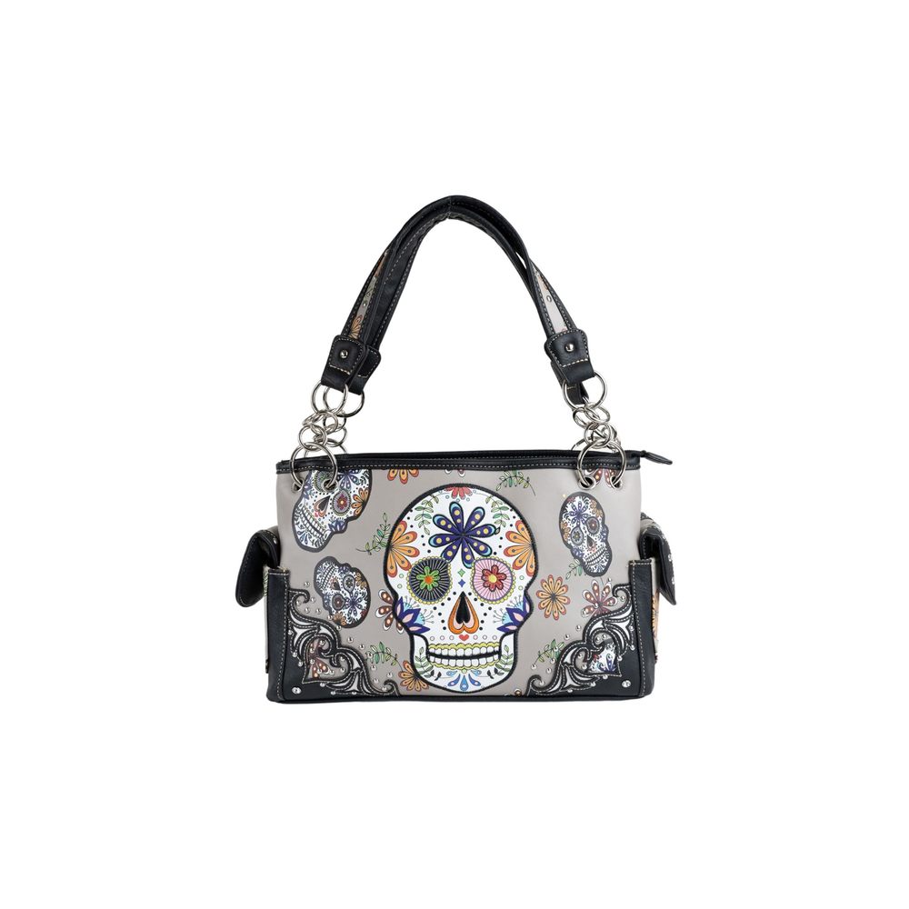 Sugar Skull Goth Purse - Day Of The Dead Conceal Carry Handbag >:)